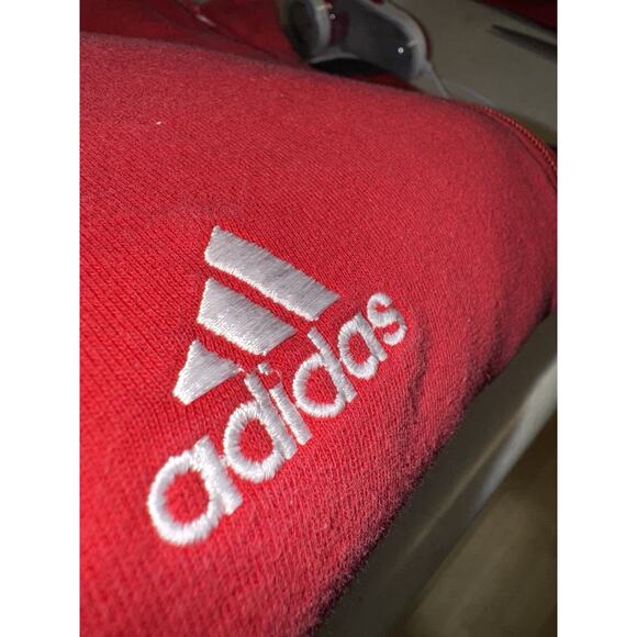 UW Badgers Adidas 3 Stripe Vtg Sweatshirt 1/4 Zip Pullover Mens XL Small Stain - Picture 7 of 14